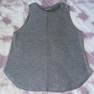 Women’s Zara Glittery Metallic Knit Top NWOT